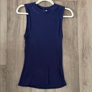 Alya Sleeveless Dark Blue Tank Top